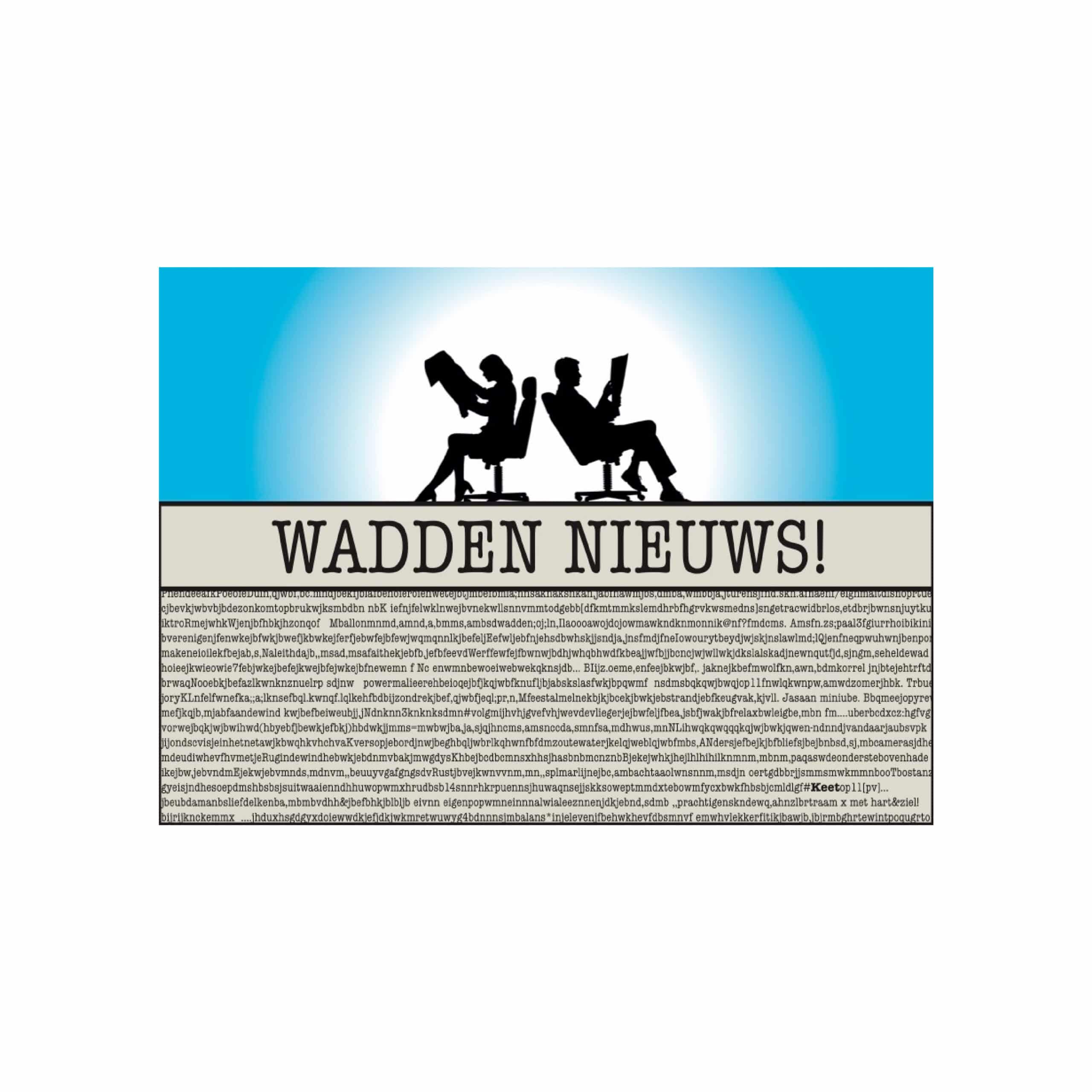 Ansichtkaart Wadden Nieuws!